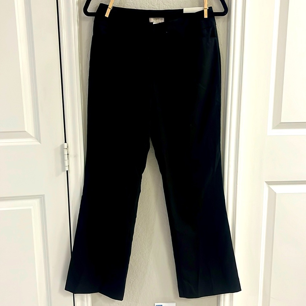 Ann Taylor Loft curvy black trouser, size 2P